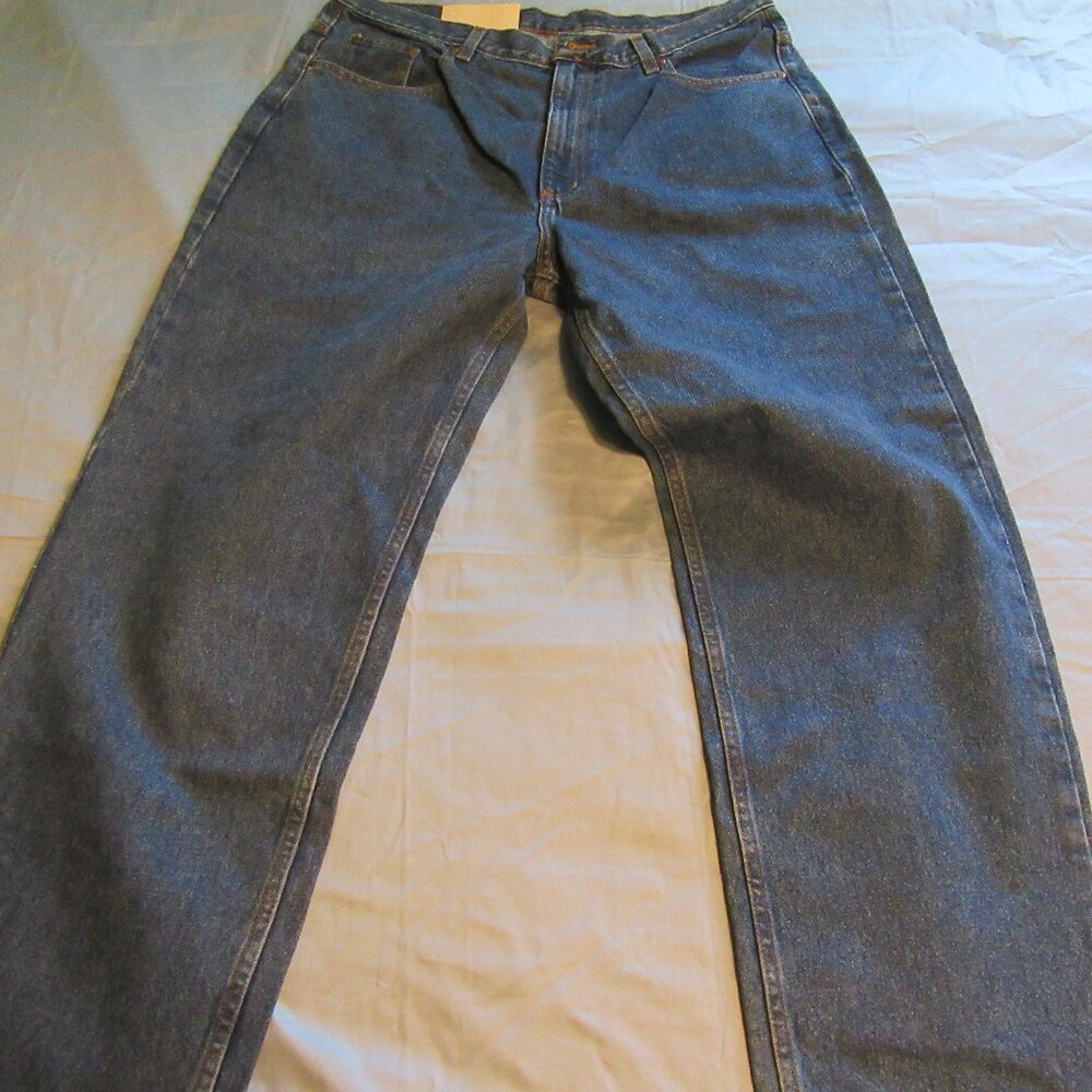 Savane Mens Relaxed Fit True Blue Jeans Sz 38x34 New